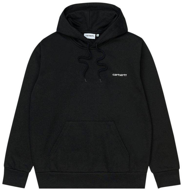 Carhartt WIP Script Embroidery Hooded Sweatshirt Black