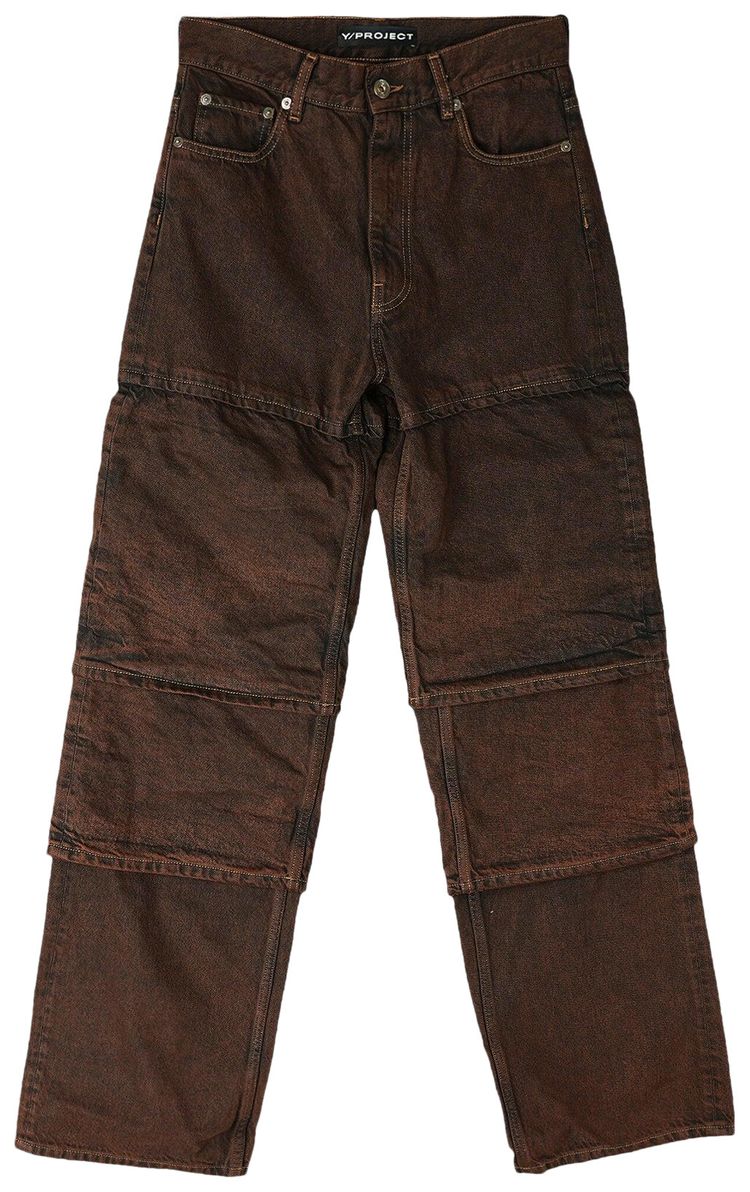 YProject Multi Cuff Jeans Brown
