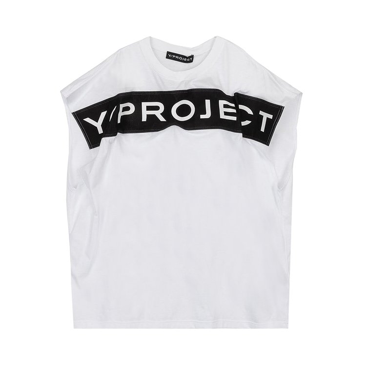 YProject Scrunched Logo Tank Top White