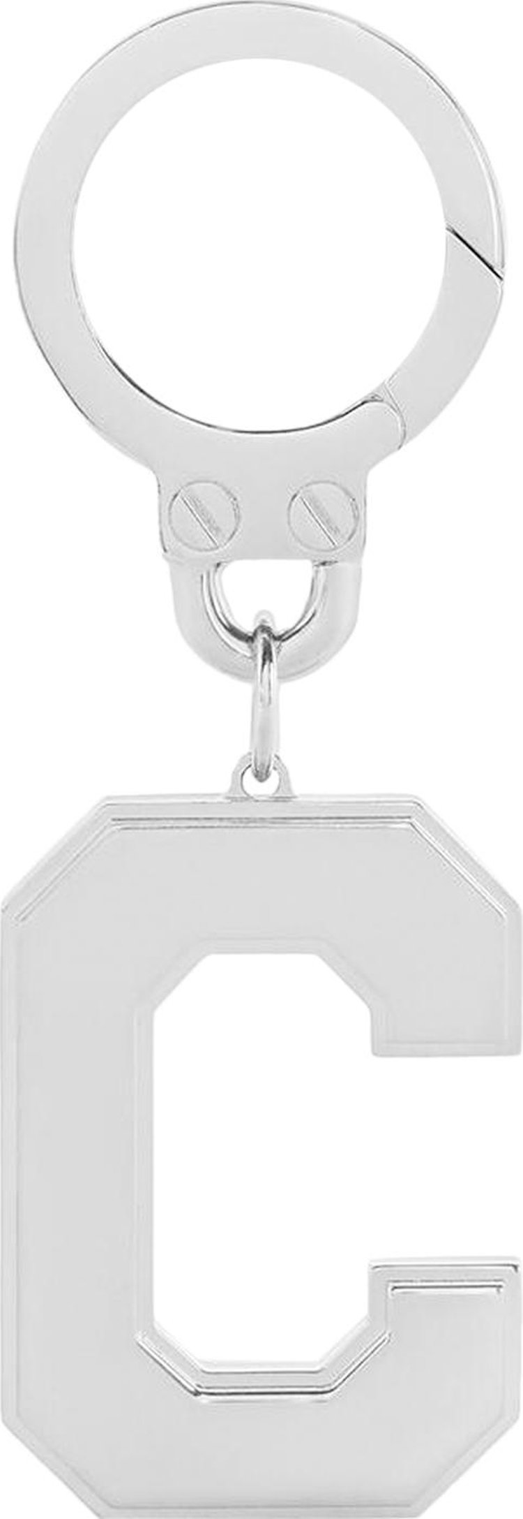 CELINE Logo Athletique Charm Silver