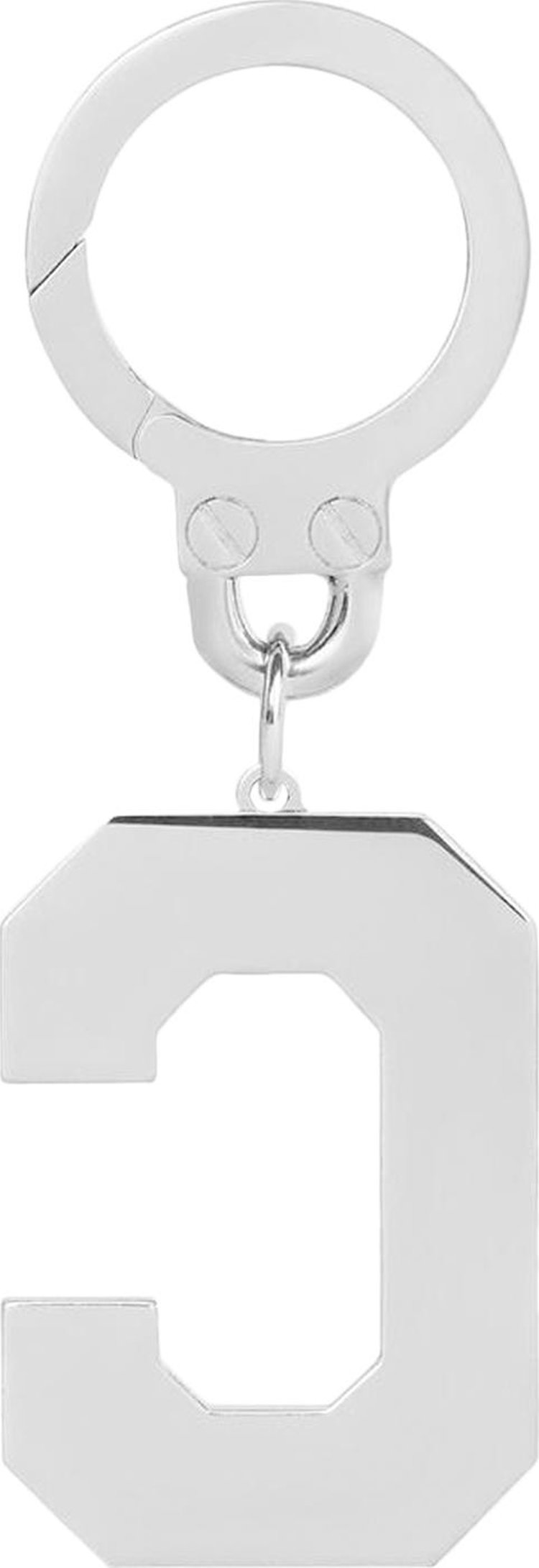 CELINE Logo Athletique Charm Silver