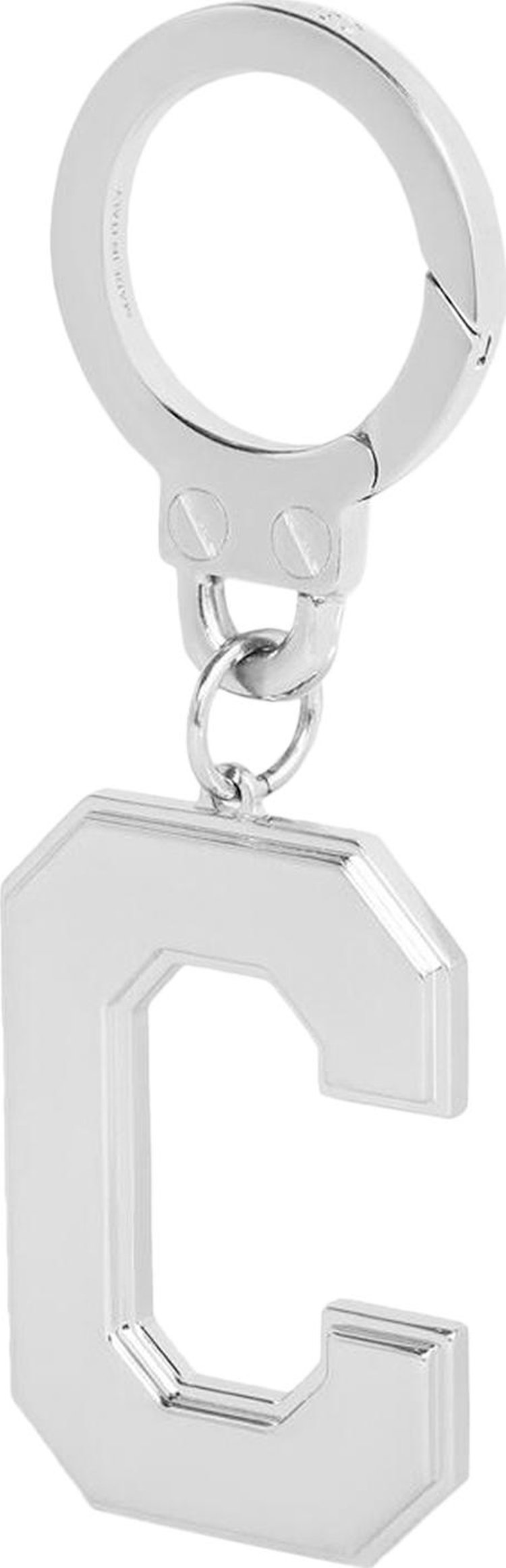 CELINE Logo Athletique Charm Silver