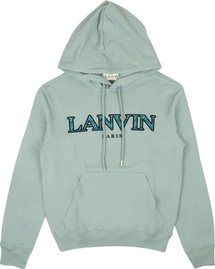 Lanvin Curb Hoodie Bluish Grey