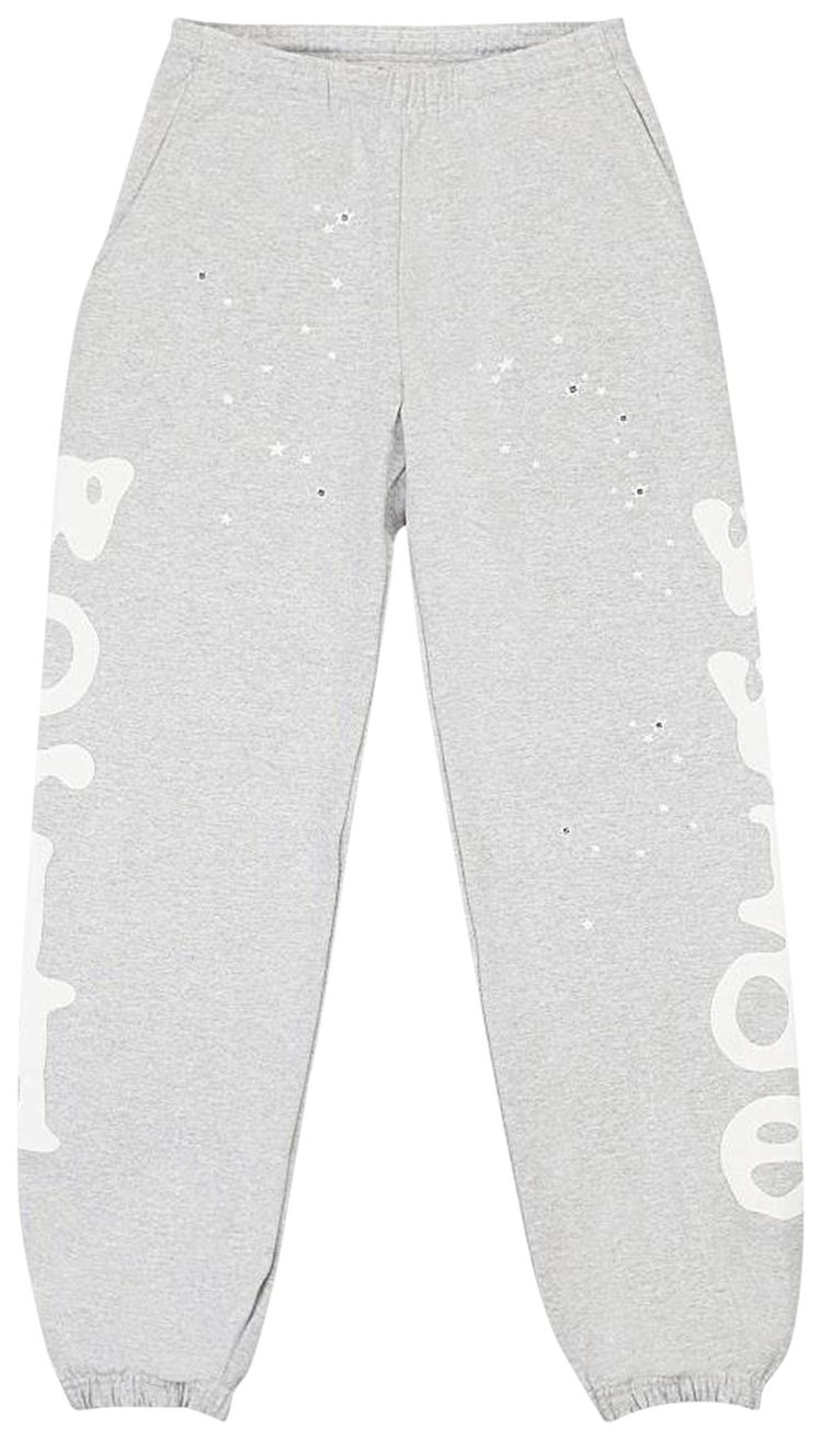 Sp5der Printed Web Sweatpants Grey