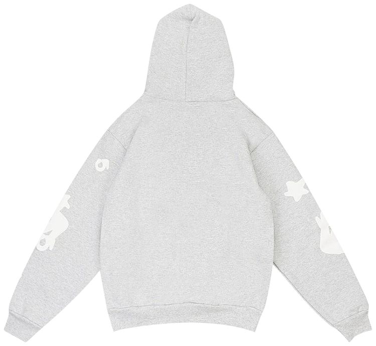 Sp5der Printed Web Hoodie Grey