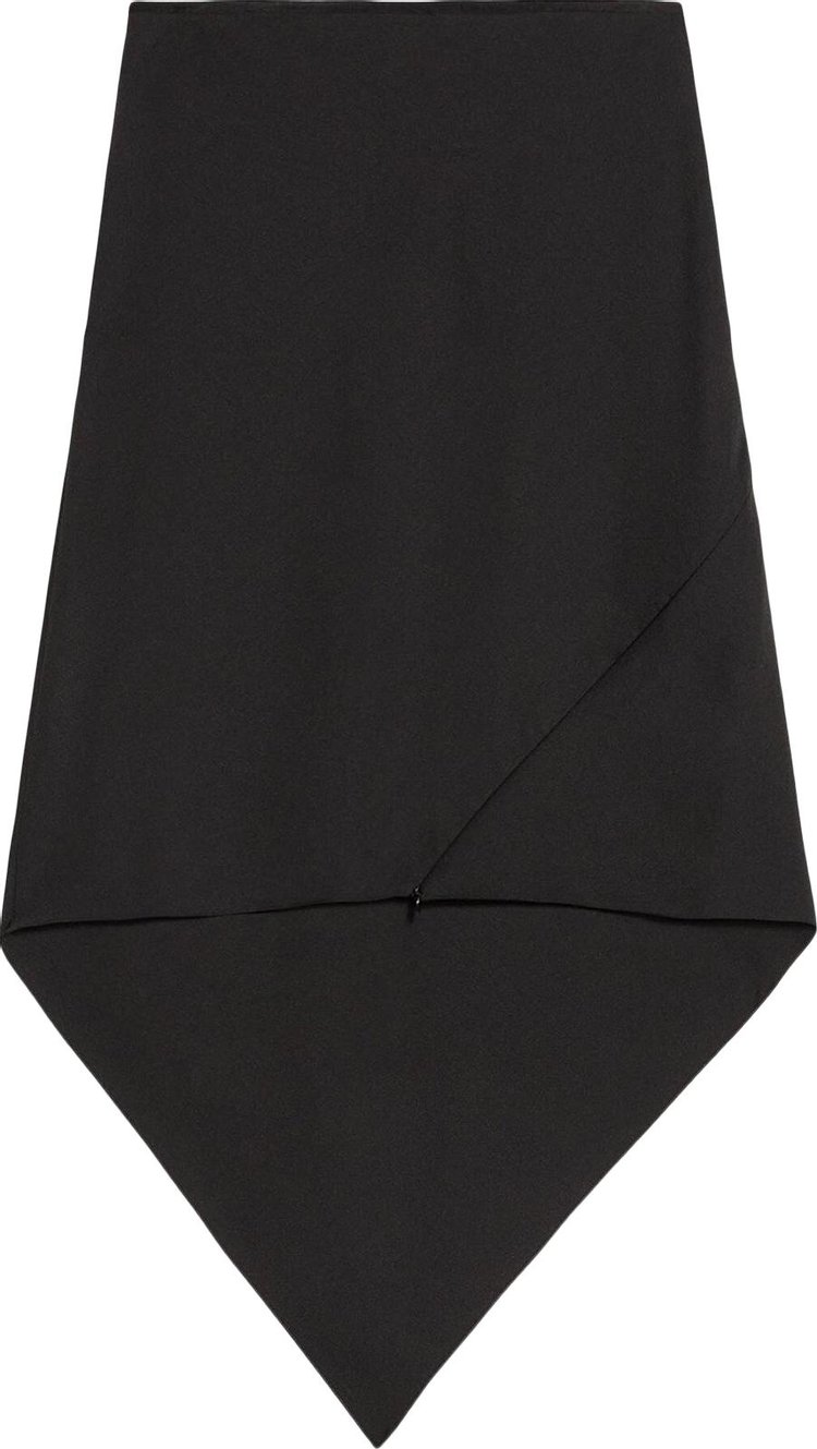 Helmut Lang Scarf Hem Skirt Black