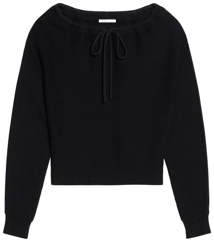 Helmut Lang Ruched Dolman Sleeve Sweater Black