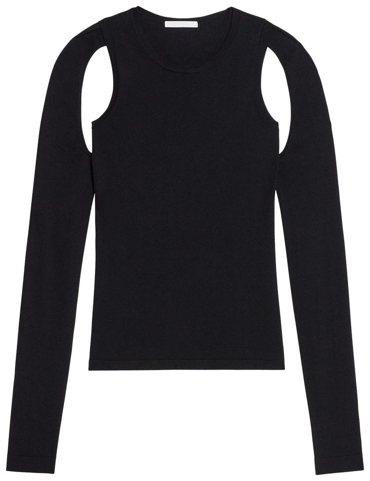 Helmut Lang Cutout Crew Black