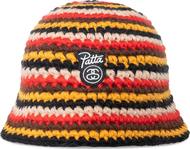 Stussy x Patta Striped Knit Bucket Hat 'Multicolor'