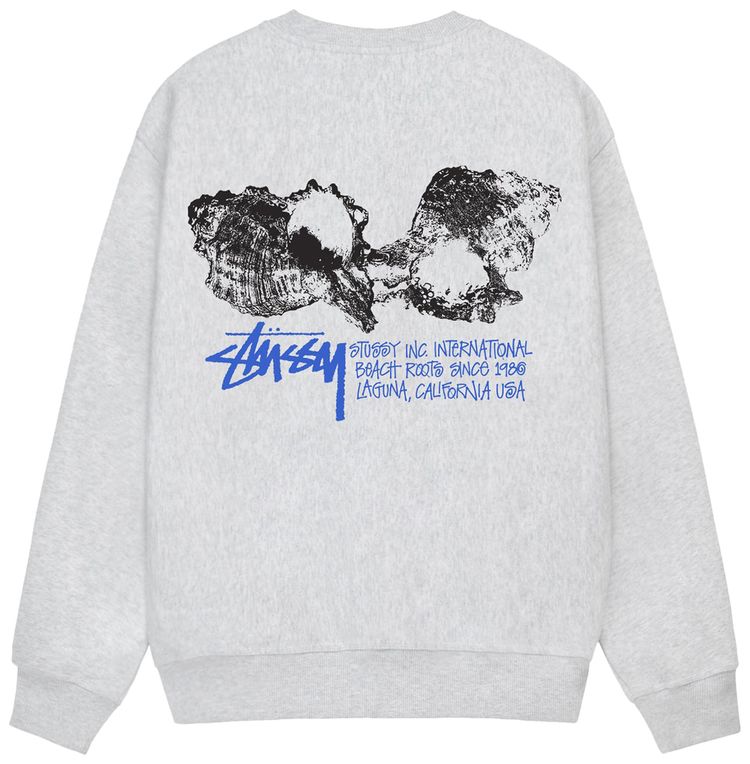Buy Stussy Shells Crew 'Ash Heather' - 1915067 ASH | GOAT