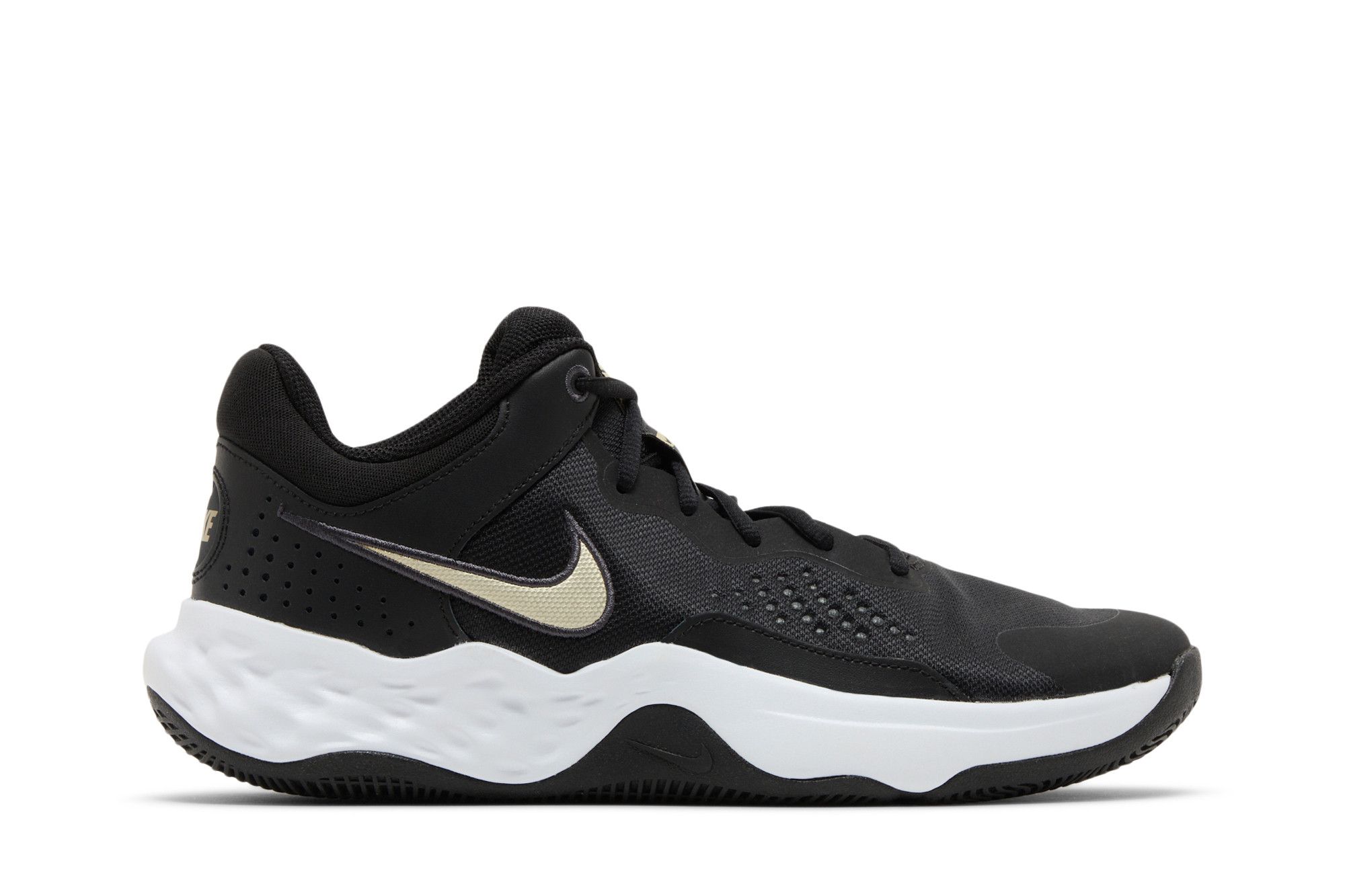 Nike flyby low black gold sales