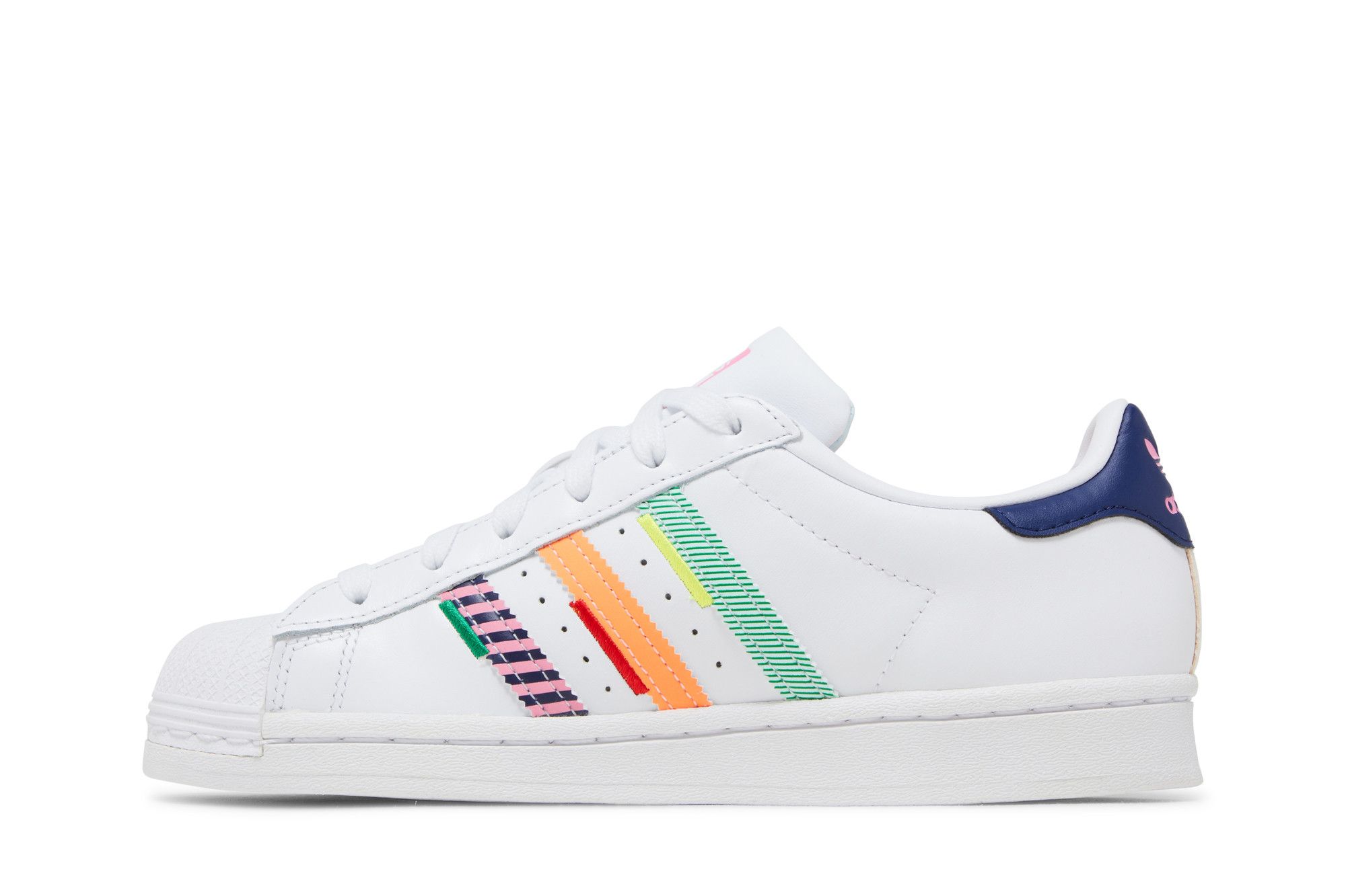 Superstar adidas rainbow stripes top