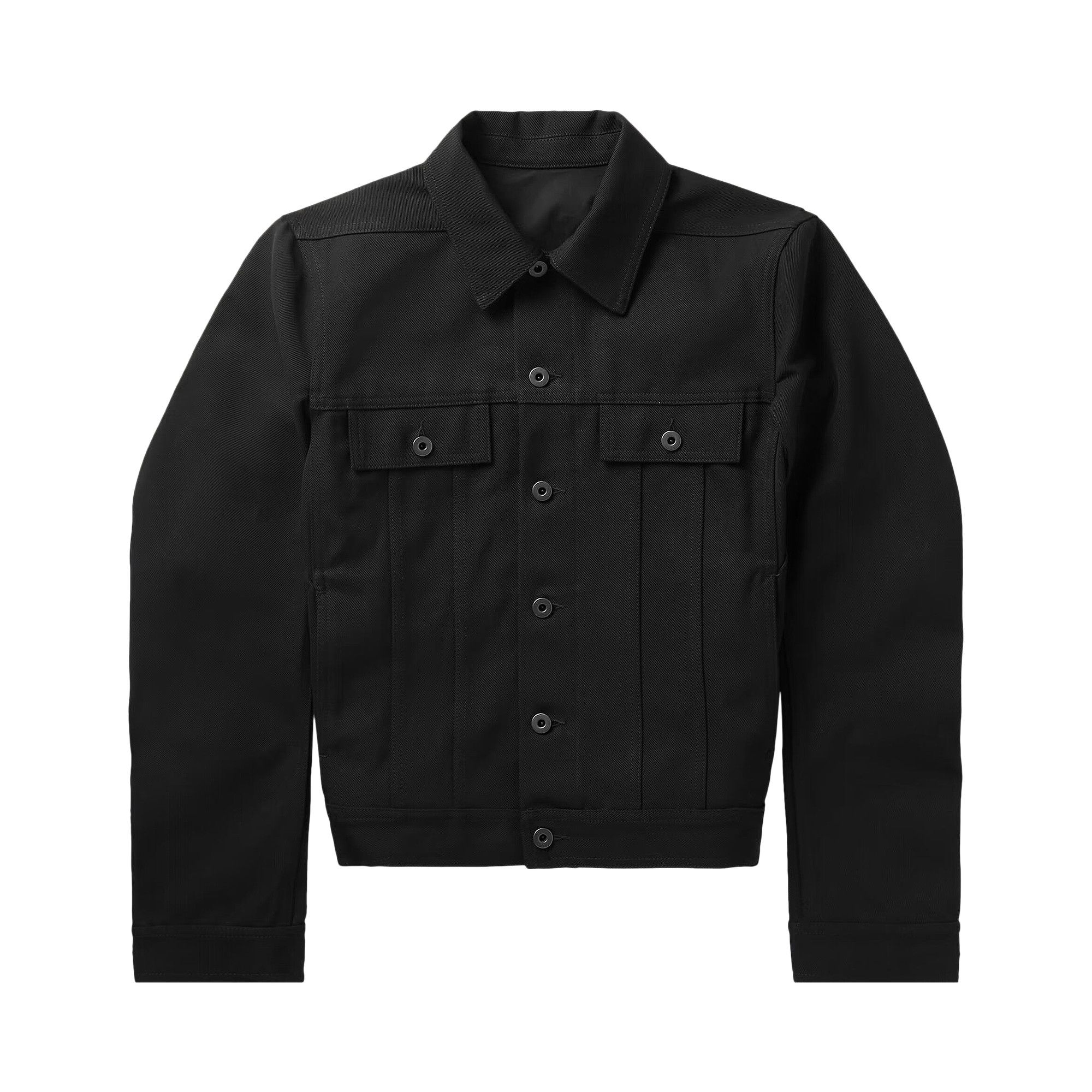 Buy Rick Owens Trucker Jacket 'Black' - RL02C7756 DRC 09 | GOAT