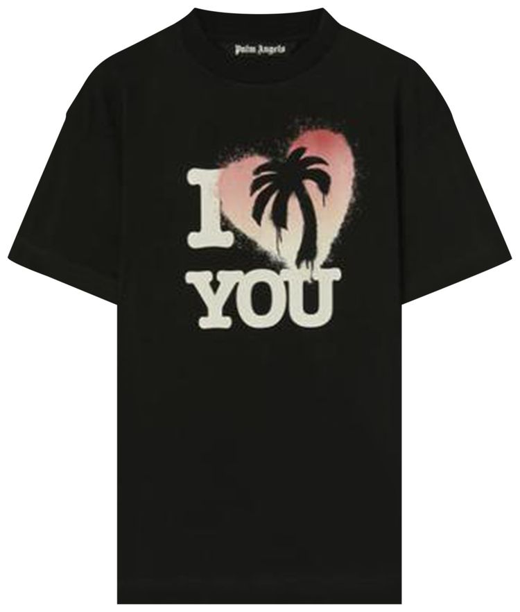 Palm Angels I Palm You Tee BlackBeigeRed