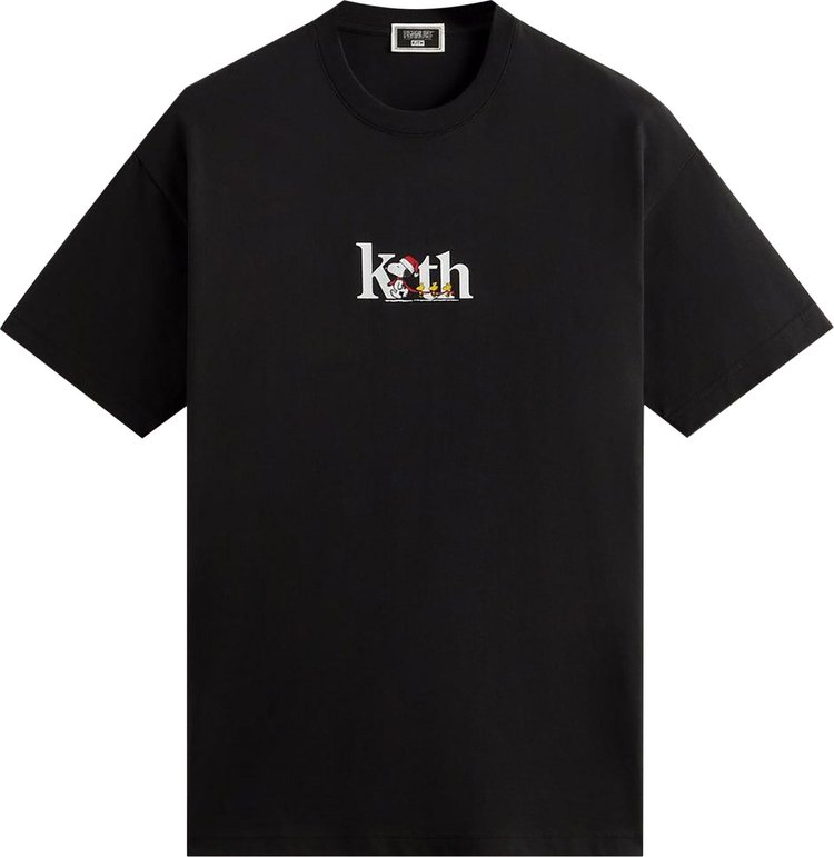 Kith For Peanuts Serif Tee Black