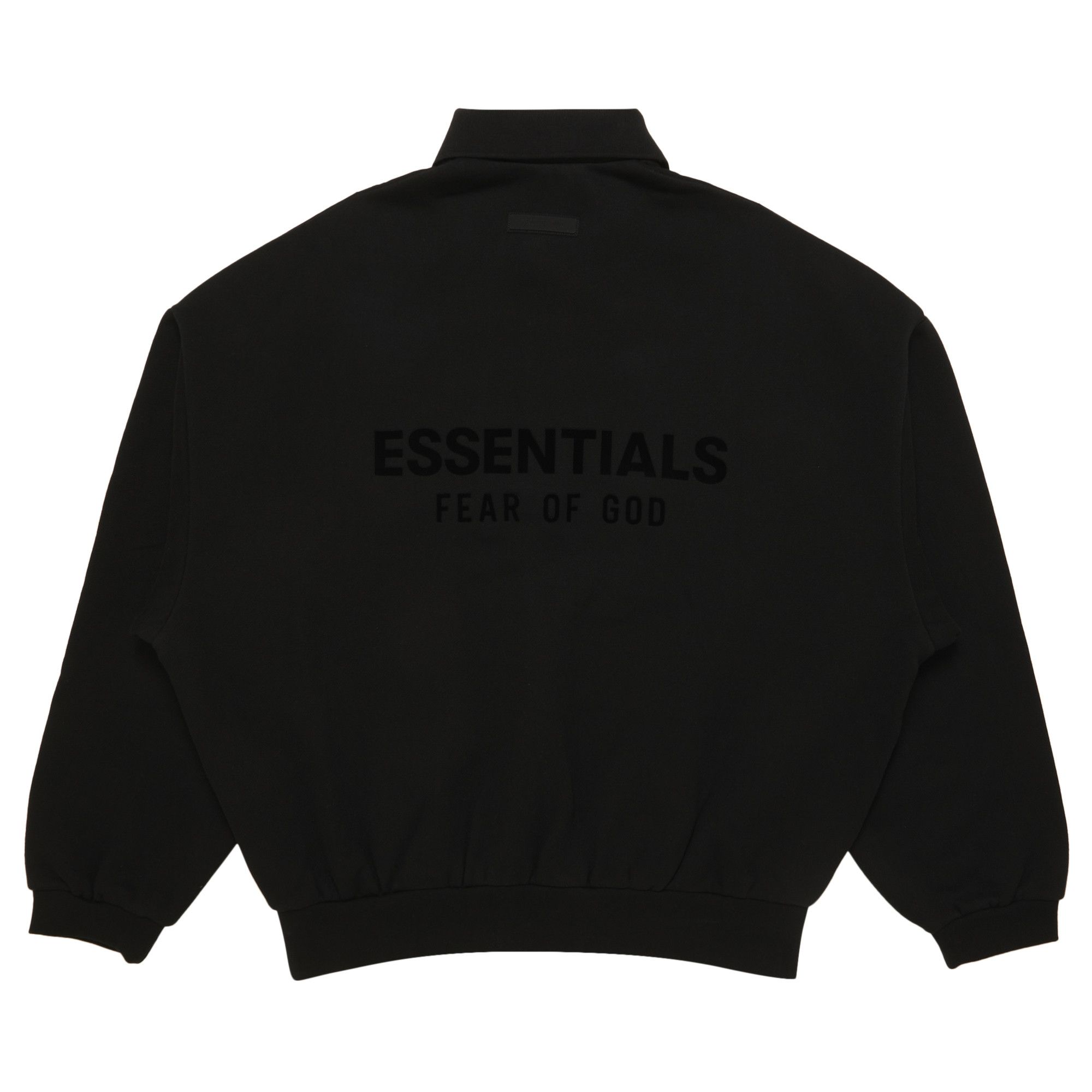 Buy Fear of God Essentials Long-Sleeve Polo 'Jet Black Buy Fear of God Essentials Long-Sleeve Polo 'Jet Black