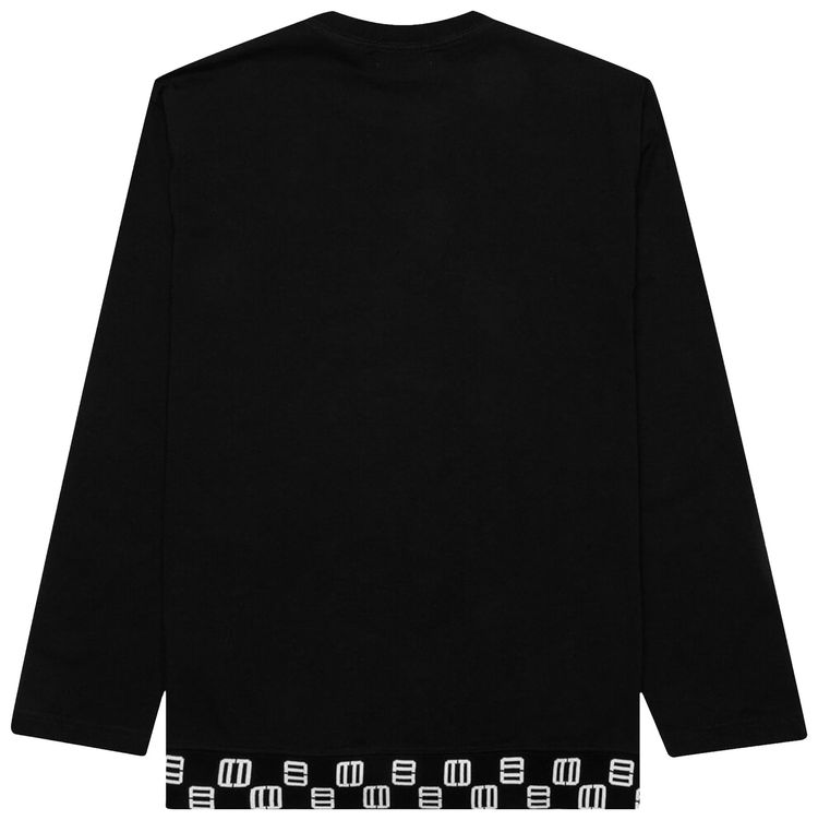 Ambush Monogram Rib Long Sleeve Tee BlackWhite
