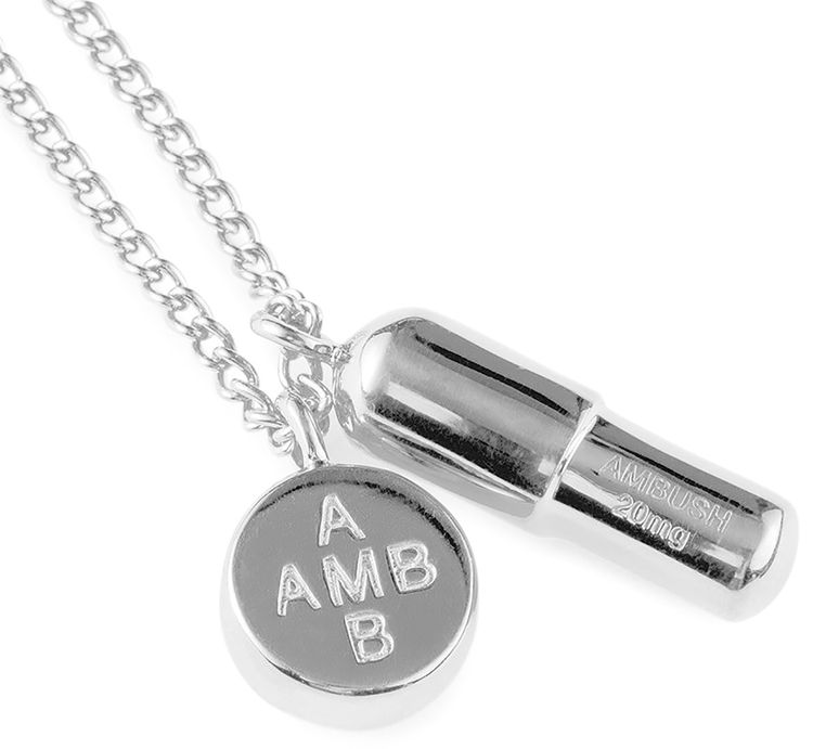 Ambush Pill Charm Necklace Silver