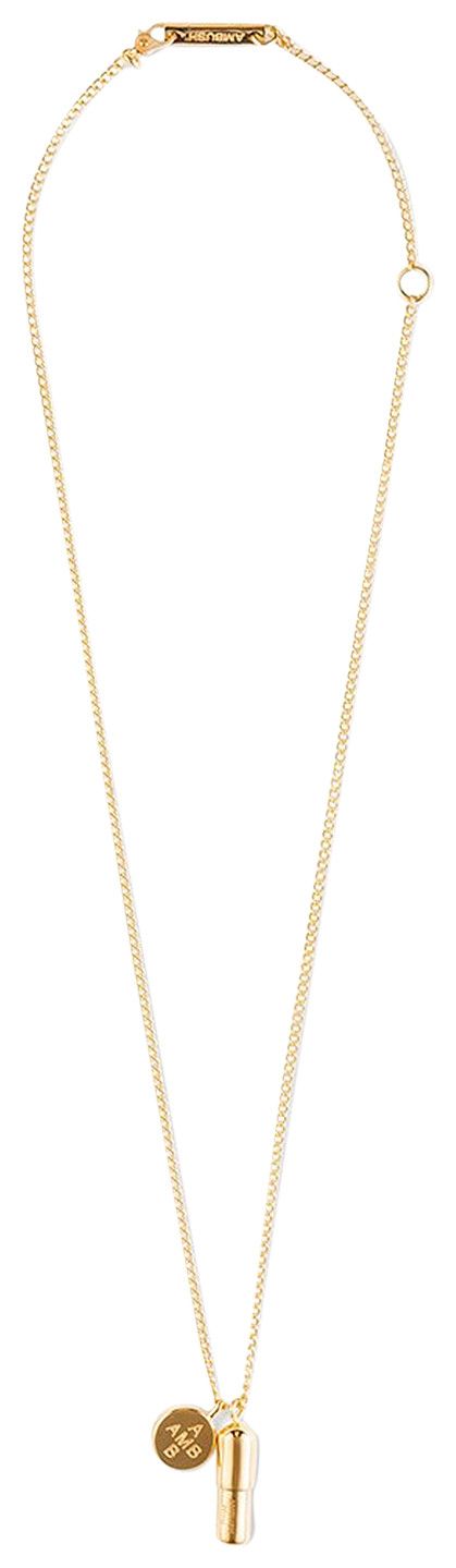 Ambush Pill Charm Necklace Gold