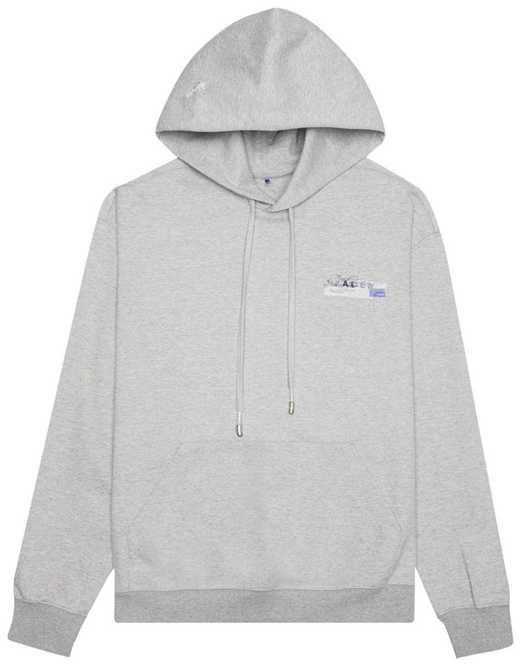 Ader Error Foil Tape Logo Hoodie Grey