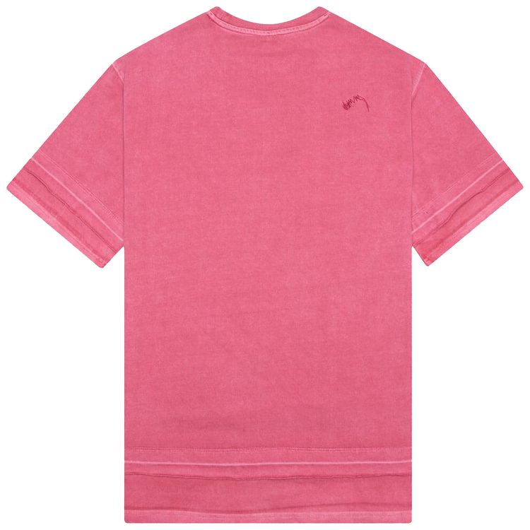 Ader Error Needle Logo Layered T Shirt Red