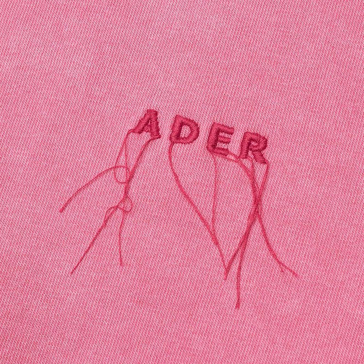 Ader Error Needle Logo Layered T Shirt Red