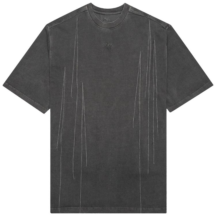 Ader Error Needle Logo T Shirt Charcoal