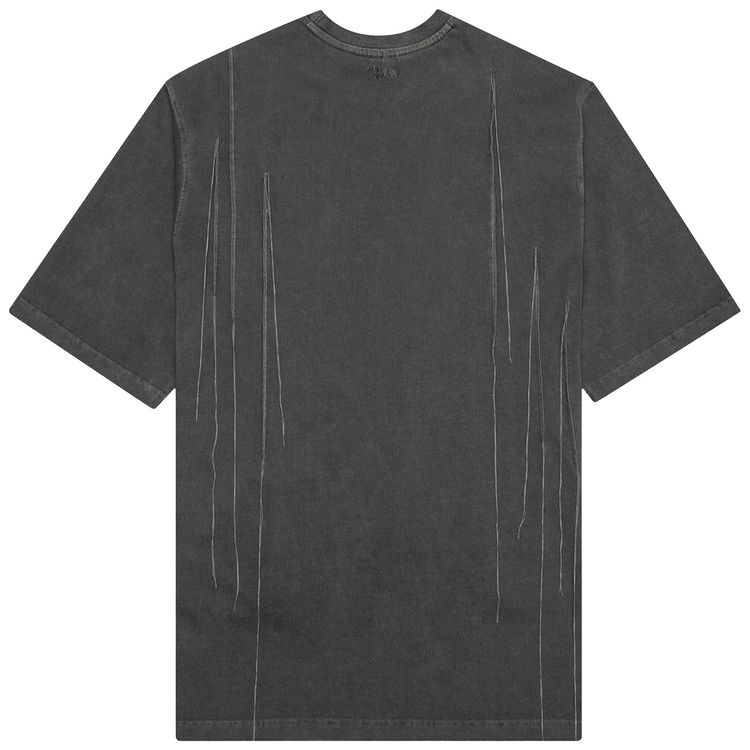 Ader Error Needle Logo T Shirt Charcoal