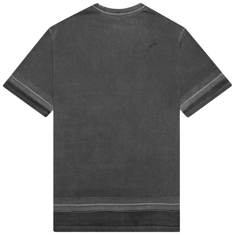 Ader Error Needle Logo Layered T Shirt Charcoal