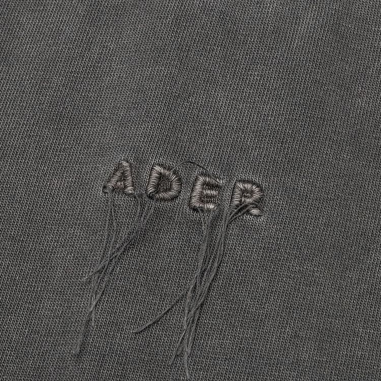Ader Error Needle Logo T Shirt Charcoal