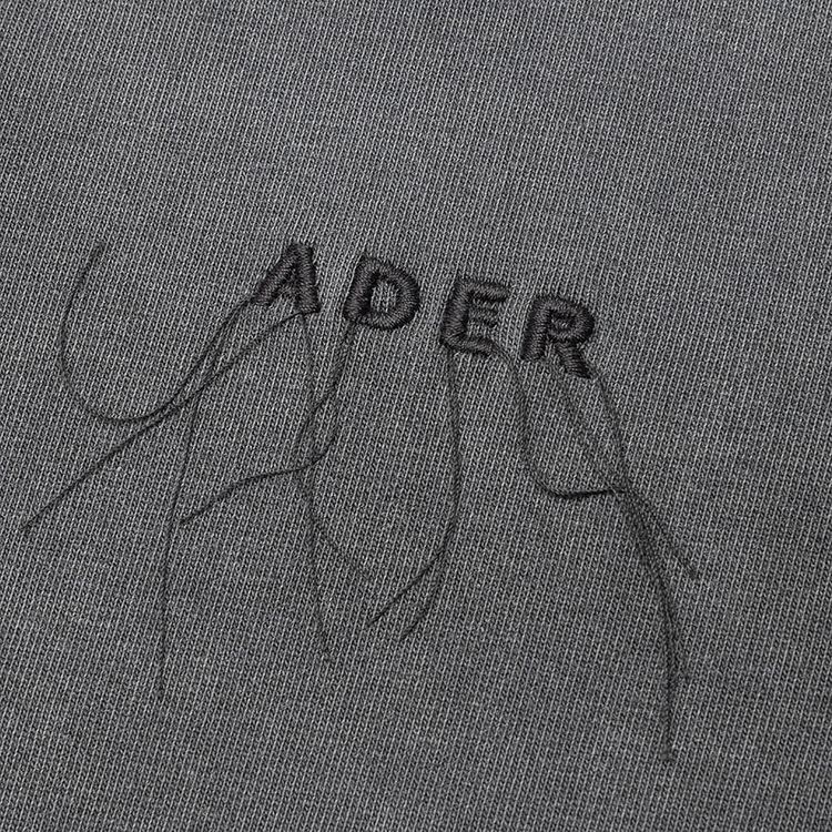 Ader Error Needle Logo Layered T Shirt Charcoal