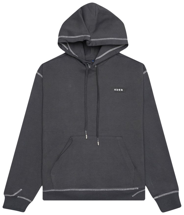 Ader Error Duct Tape Logo Hoodie Charcoal