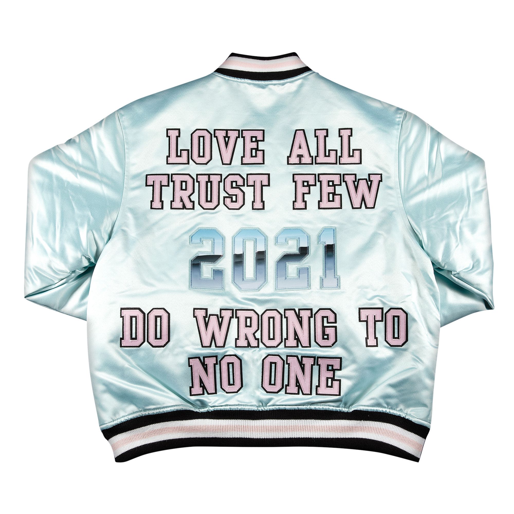 Buy Supreme x Mitchell And Ness Satin Varsity Jacket 'Light