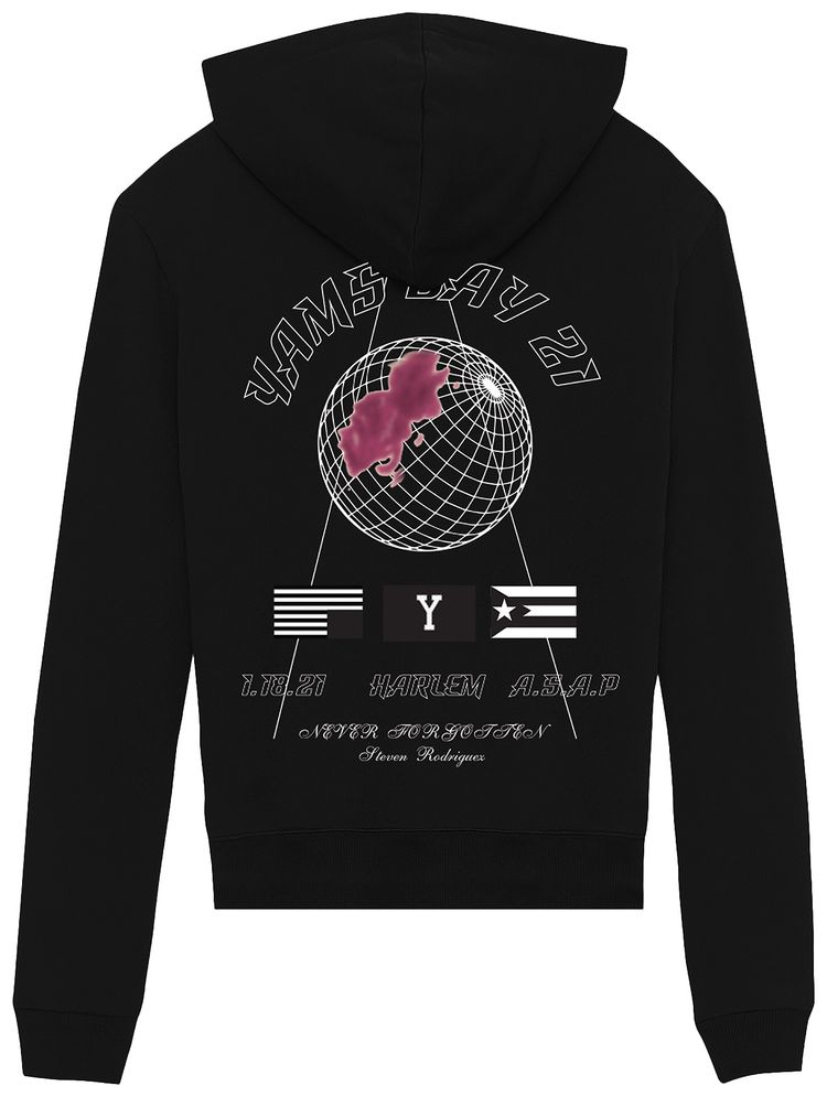 Yamborghini x Yams Day 2021 Foil Print World Hoodie Black