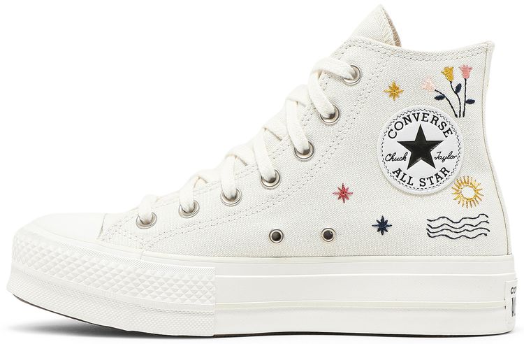 Converse Wmns Chuck Taylor All Star Platform High Its Okay To Wander   Egret