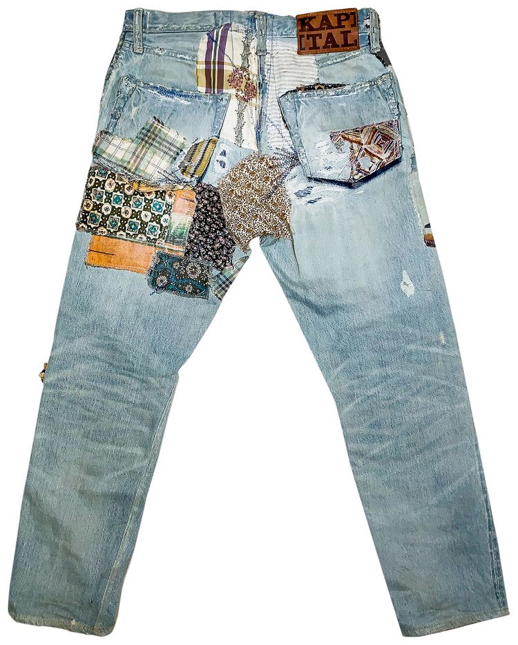 Kapital Happy Patchwork Tapered Denim Indigo
