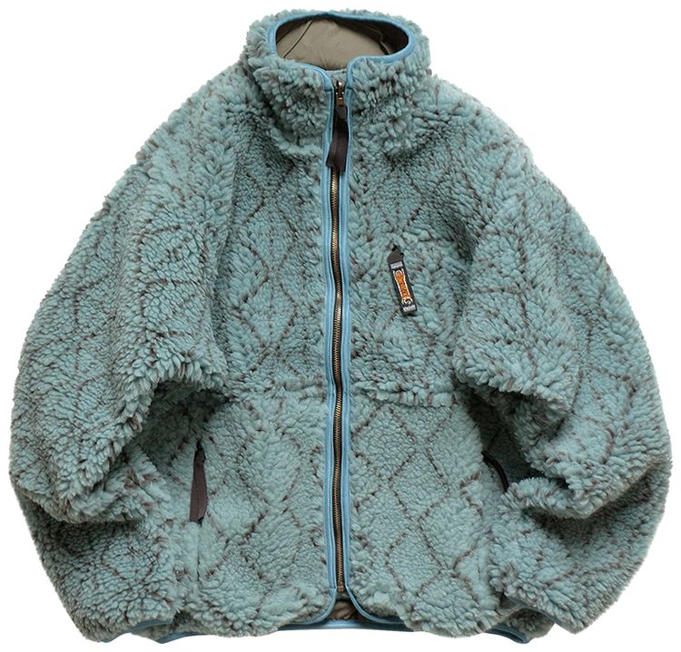 Kapital Do Gi Reversible Sashiko Boa Fleece Blue