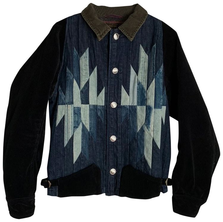 Kapital Ortega Patchwork Denim Jacket Black