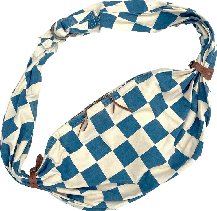 Kapital Checkered Snufkin Bag WhiteBlue