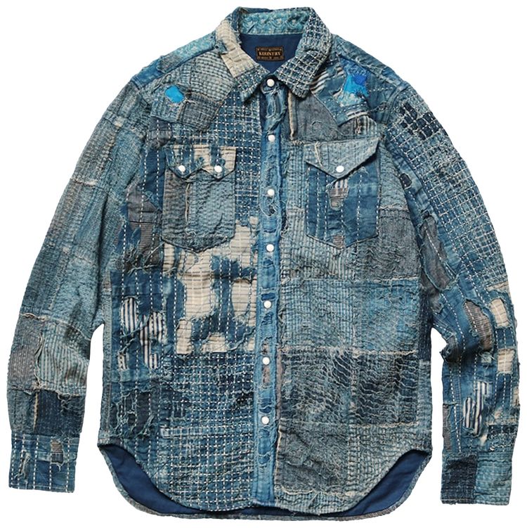 Kapital x Nora x Kaya Boro Western Shirt Indigo