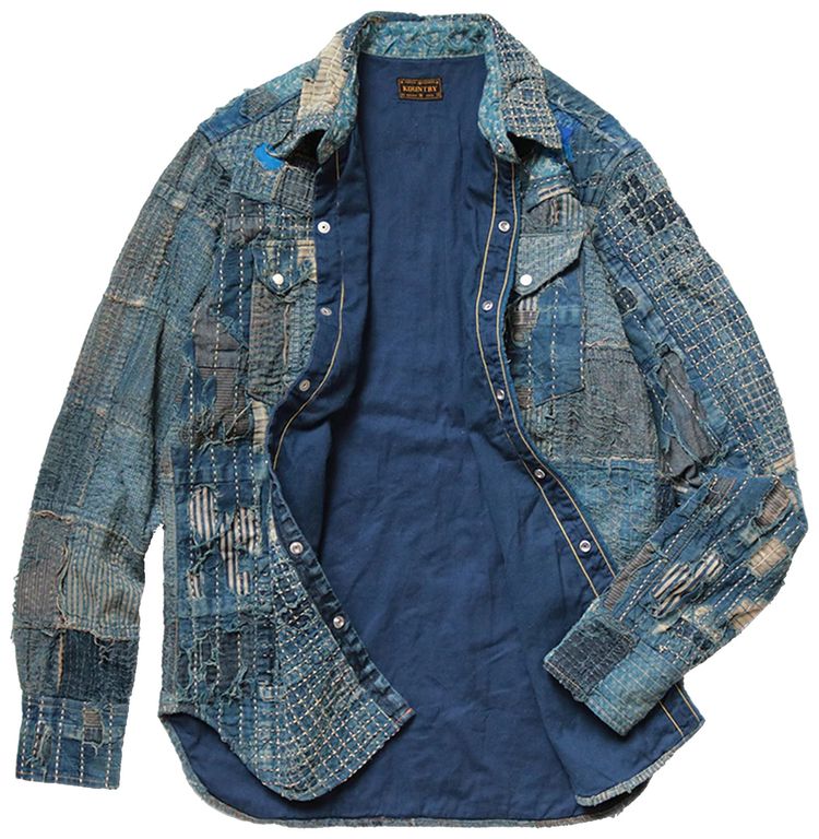 Kapital x Nora x Kaya Boro Western Shirt Indigo