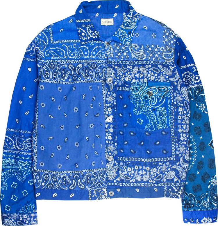 Kapital Kountry Paisley Bandana Jacket Blue