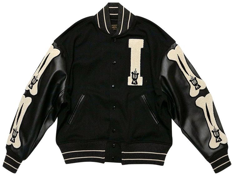 Kapital 40s Wool I Five Varsity Jacket Black