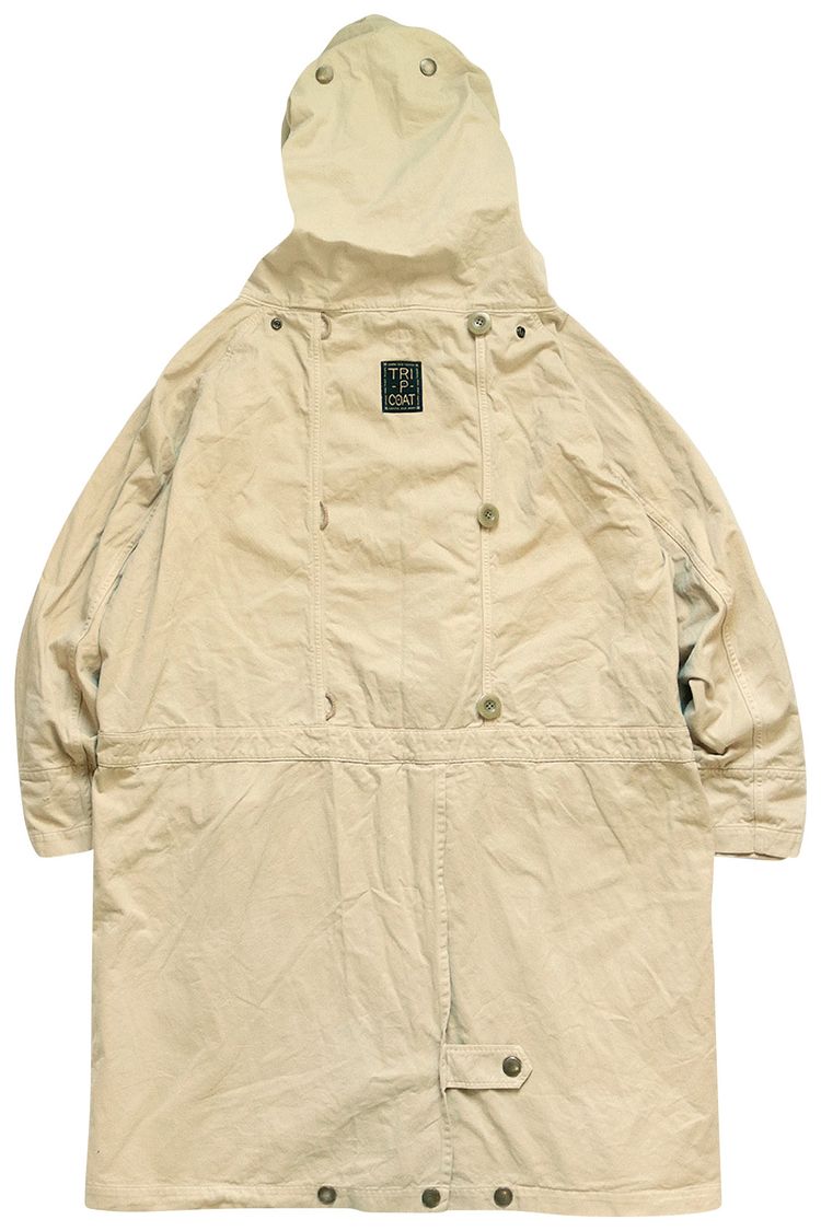 Kapital Brushed Wig Tall Tri P Coat Beige