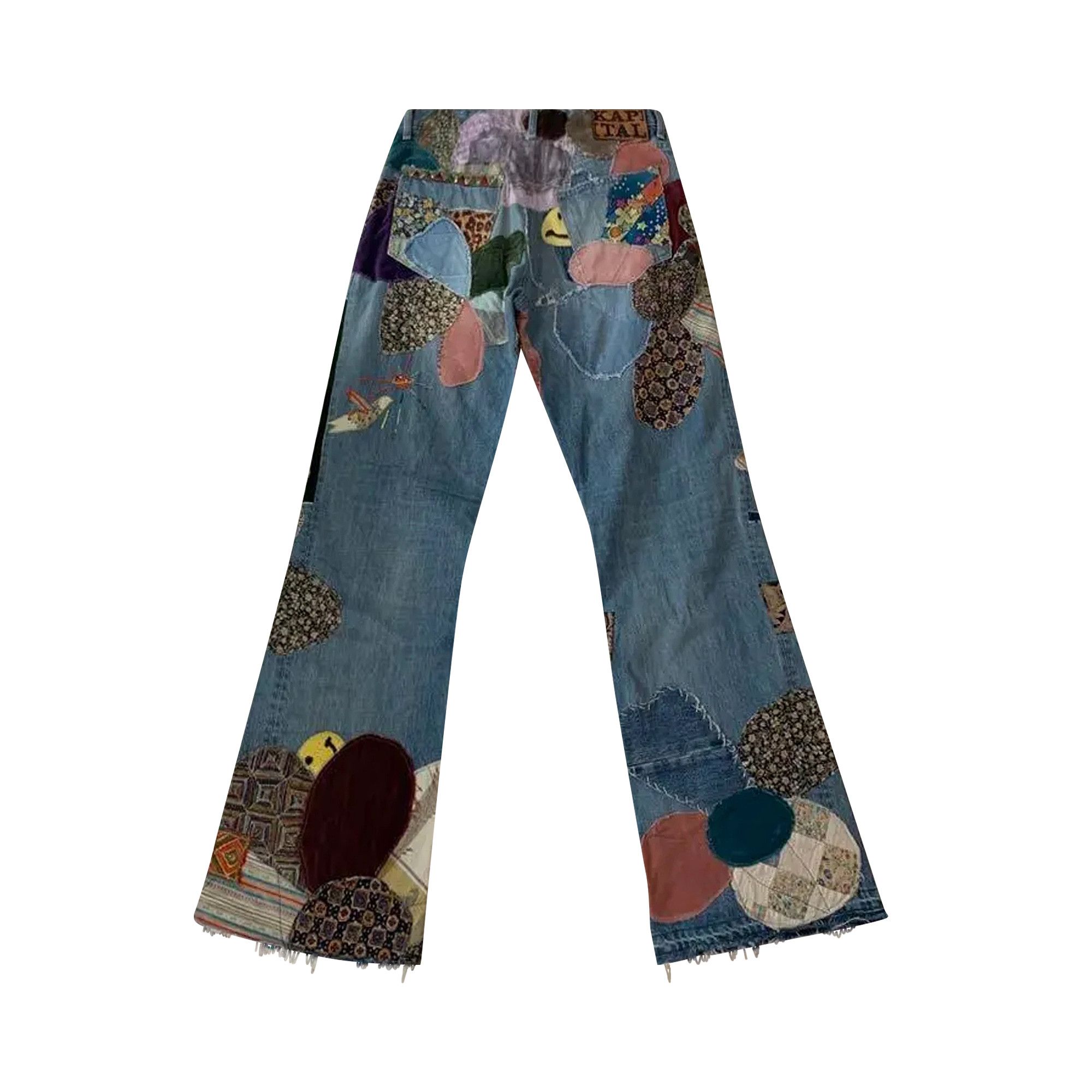 Buy Kapital Wide Cut Patchwork Jeans 'Indigo' - KR2009LP03 INDI | GOAT