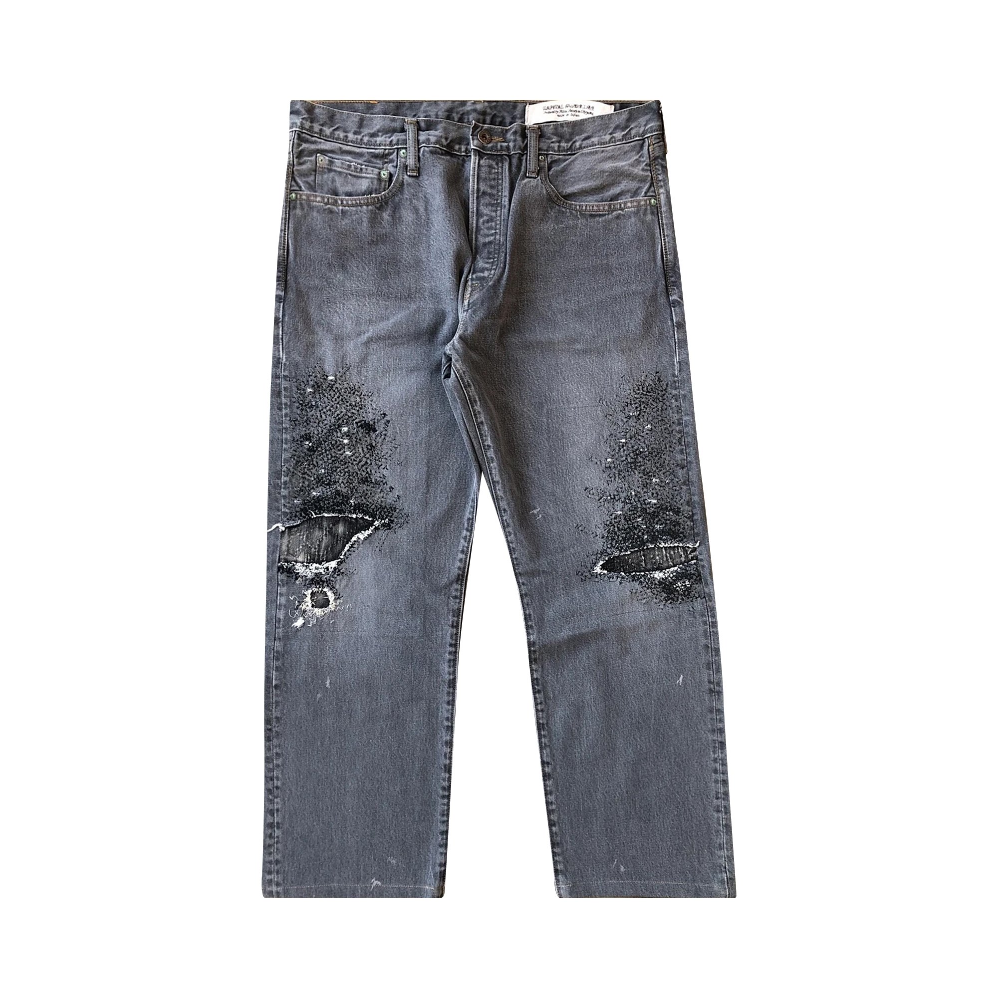 Buy Kapital Cisco Sashiko Jeans 'Black' - K1810LP164 BLAC | GOAT
