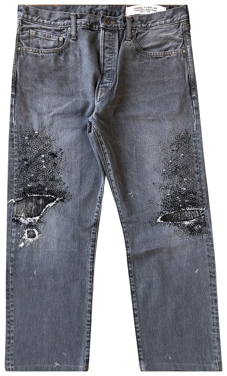 Kapital Cisco Sashiko Jeans Black