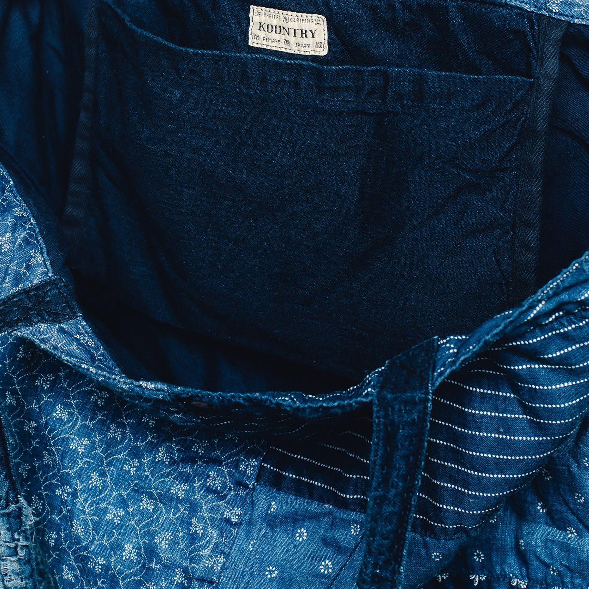 Buy Kapital Kountry Boro Patchwork Large Tote Bag 'Blue
