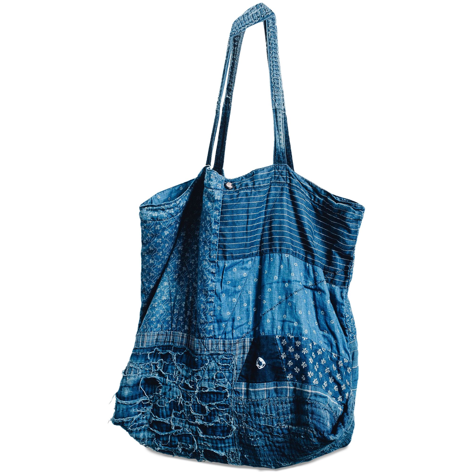 Buy Kapital Kountry Boro Patchwork Large Tote Bag 'Blue' - 0660  100000809KBPL BLUE | GOAT