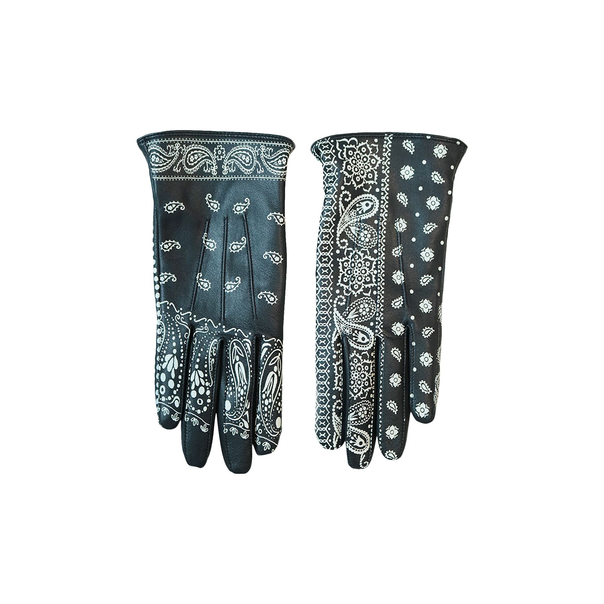 Buy Kapital Leather Bandana Gloves 'Navy' - EK 802 NAVY | GOAT